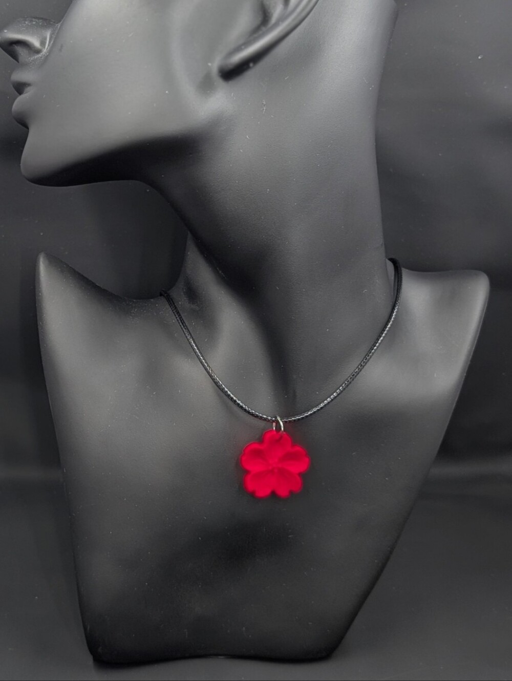 Pink Flower Pendant Necklace